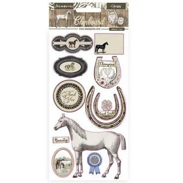 Stamperia Chipboard 15x30cm Romantic Horses