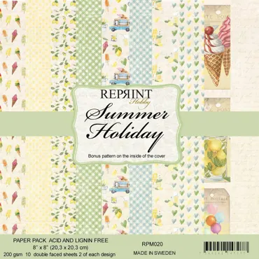 Reprint Summer Holiday Collection 8x8 Inch Paper Pack