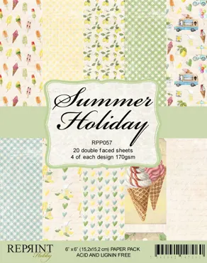 Reprint Summer Holiday Collection 6x6 Inch Paper Pack