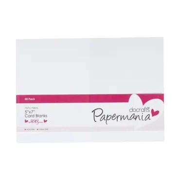 Papermania Cards & Envelopes 5x7 Inch White (50pk)