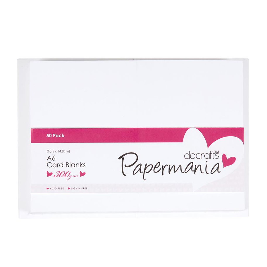 Papermania Cards & Envelopes A6 White (50pk) 