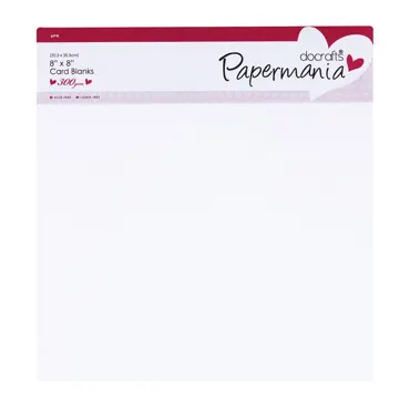 Papermania 8 X 8" Cards/Envelopes (6Pk, 300gsm) - White