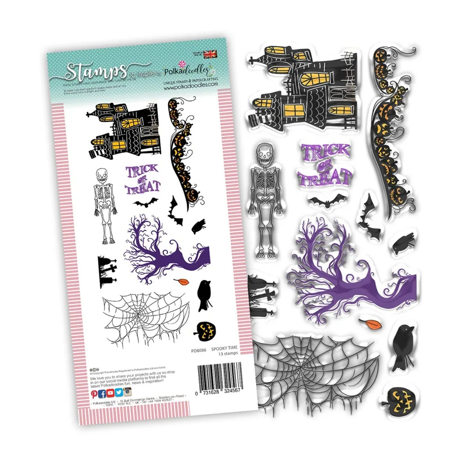 Polkadoodles Spooky Time Clear Stamps