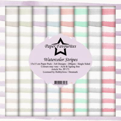 Paper Favourites Watercolor Stripes 6x6 Inch Paper Pack