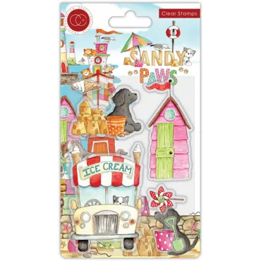Craft Consortium Sandy Paws Ice Cream Clear Stamps