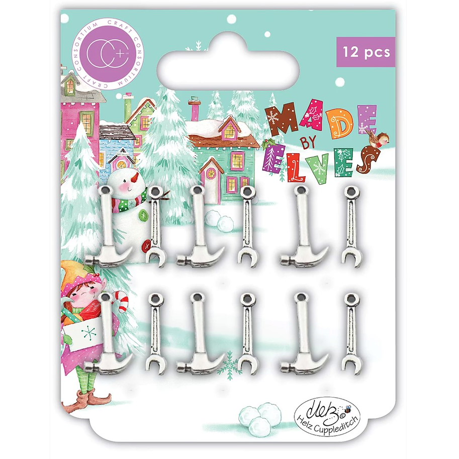 Craft Consortium Made by Elves Tools Metal Charms 