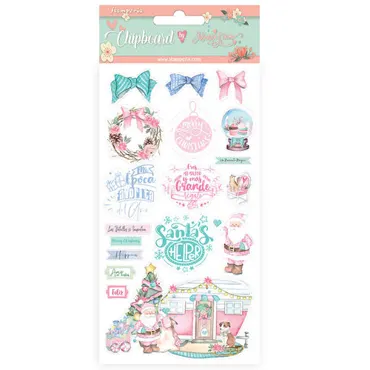 Stamperia Chipboard 15x30cm Christmas Rose