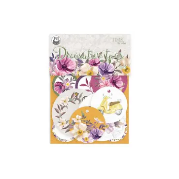 P13 - DECORATIVE TAGS TIME TO RELAX 01, 9PCS.