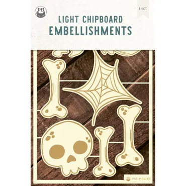 P13 - LIGHT CHIPBOARD EMBELLISHMENTS HAPPY HALLOWEEN 02, 7PCS