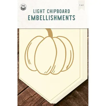 P13 - LIGHT CHIPBOARD BANNER HAPPY HALLOWEEN - PUMPKIN, 4X6", 5PCS
