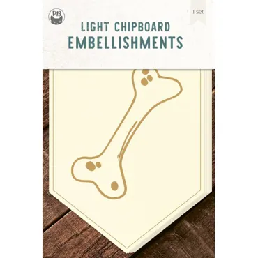 P13 - LIGHT CHIPBOARD BANNER HAPPY HALLOWEEN - BONE, 4X6", 5PCS