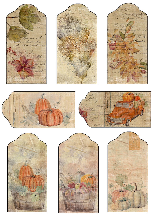 Reprint Vintage Fall A4 Cutouts