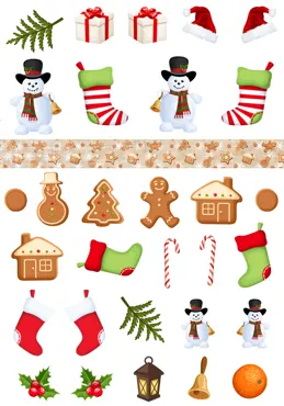 Reprint Snowman & Friends A4 Cutouts