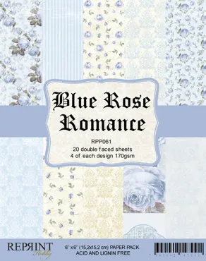 Reprint Blue Rose Romance 6x6 Inch Paper Pack