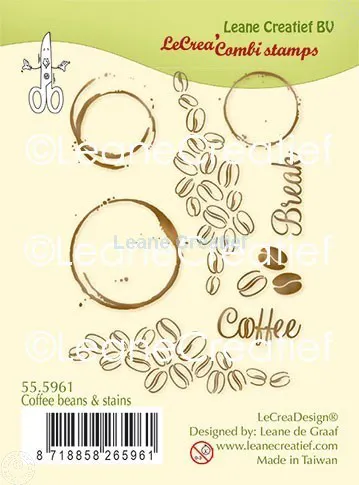 LeCreaDesign® Silikon Kombi Stempel Kaffee Bohne & Flecken