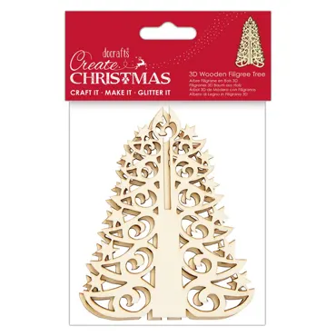 Papermania Create Christmas 3D Wooden Filigree Tree