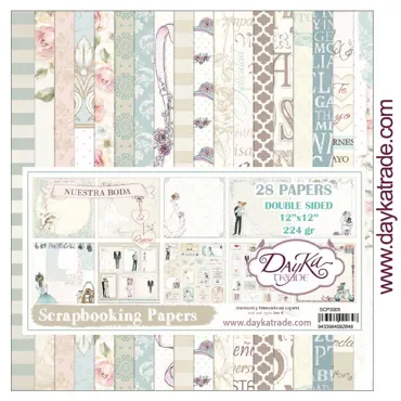 DayKa Trade Nuestra Boda 12x12 Inch Paper Pack