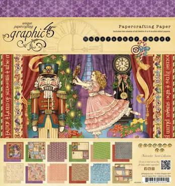 Graphic 45 Nutcracker Sweet 8x8 Inch Paper Pad