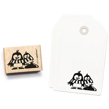 Cats on appletrees Stempel Pinguine Oscar & Ole