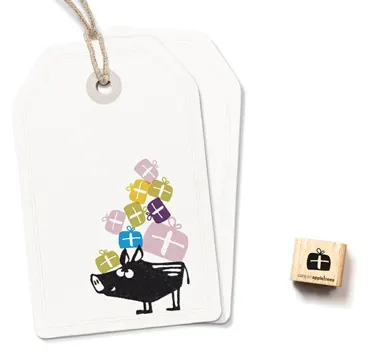 Cats on appletrees Ministempel Geschenk (dick)