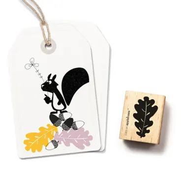 Cats on appletrees Stempel Eichenblatt