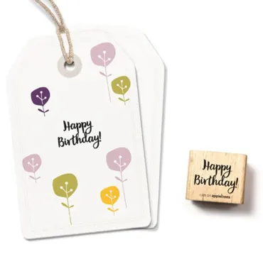 Cats on appletrees Stempel Happy Birthday 3
