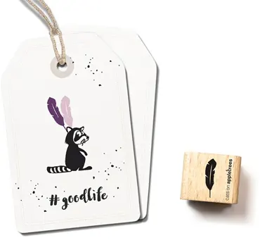 Cats on appletrees Stempel Feder 1 - klein