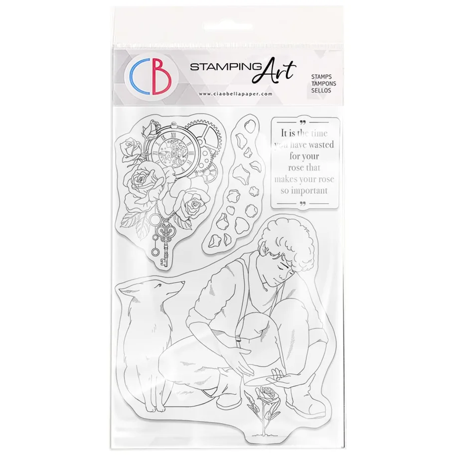 CIAO BELLA - CLEAR STAMP SET 4"X6" THE ROSE