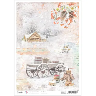 CIAO BELLA - THE GIFT OF LOVE-RICE PAPER A4 WINTER MOOD