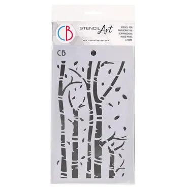 CIAO BELLA - THE GIFT OF LOVE-TEXTURE STENCIL 5"X8" BIRCH TREES