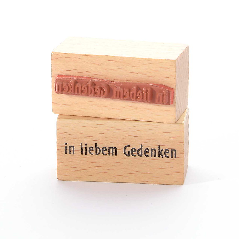 Heindesign Motivstempel Titel: in liebem Gedenken