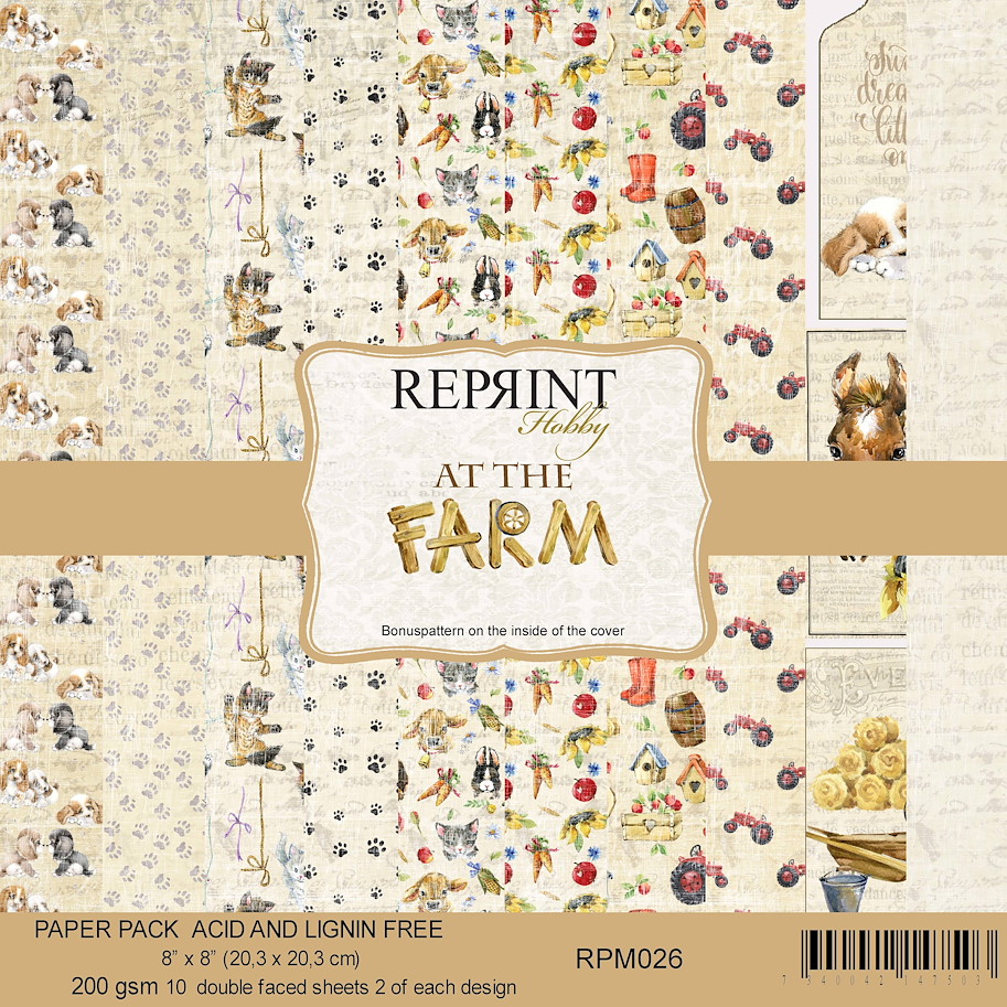 Reprint At the Farm 8x8 Inch Paper Pack