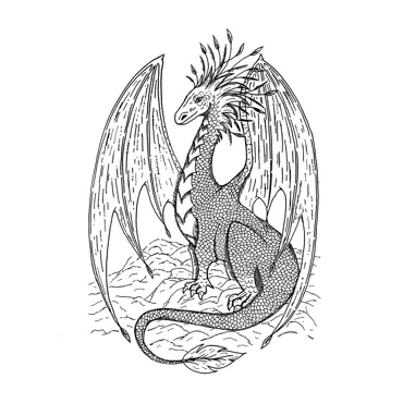 Crafty Individuals Gentle Dragon Unmounted Rubber Stamps