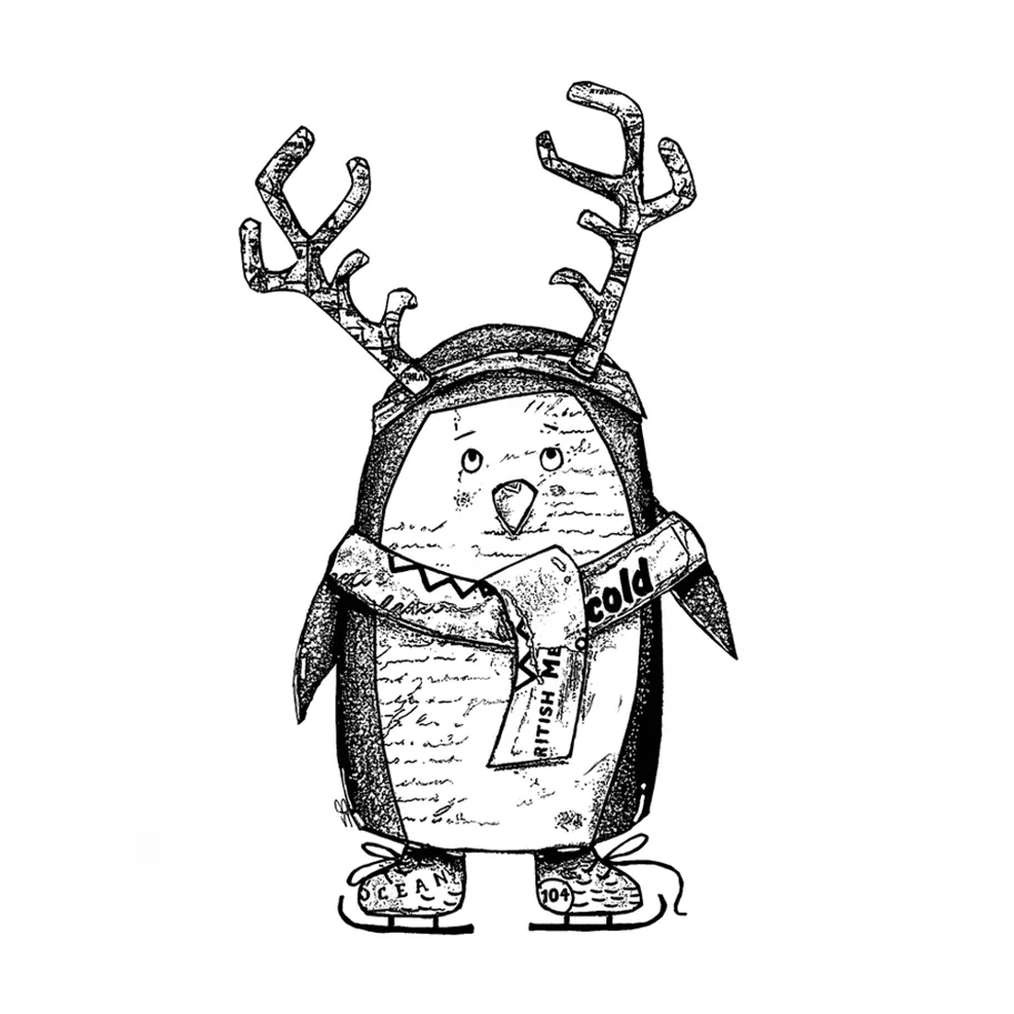 Crafty Individuals Pablo the Penguin Unmounted Rubber Stamps