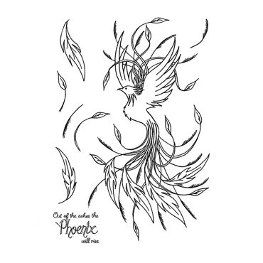 Crafty Individuals Rising Phoenix Unmounted Rubber Stamps