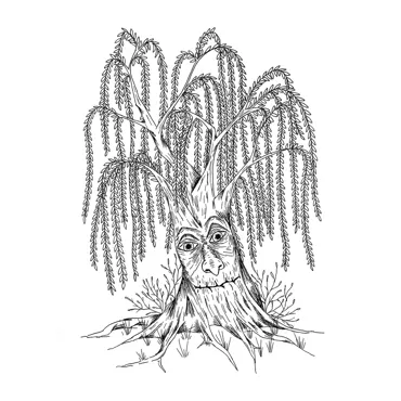 Crafty Individuals Wishing Willow Unmounted Rubber Stamps