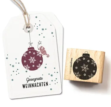 Cats on appletrees Stempel Weihnachtskugel 2 - groß