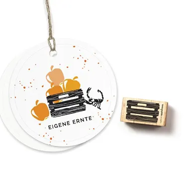 Cats on appletrees Stempel Holzkiste