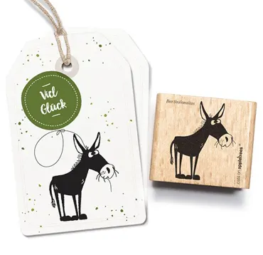 Cats on appletrees Stempel Esel Bartholomäus