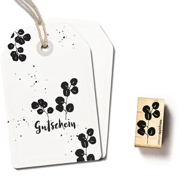 Cats on appletrees Stempel Eukalyptus 2 - mittel