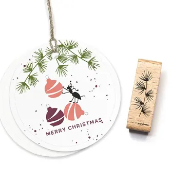 Cats on appletrees Stempel Pinienzweig