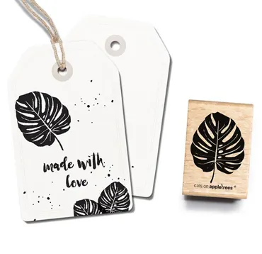 Cats on appletrees Stempel Monsterablatt groß