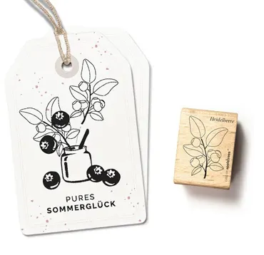 Cats on appletrees Stempel Heidelbeerzweig