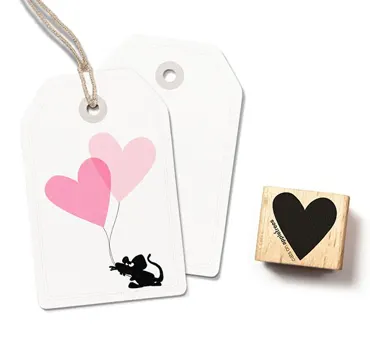 Cats on appletrees Stempel Herz (groß)