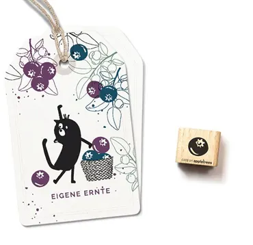 Cats on appletrees Ministempel Heidelbeere