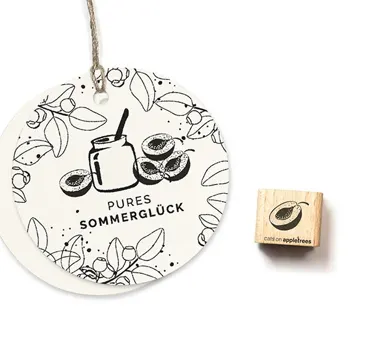 Cats on appletrees Ministempel Aprikose