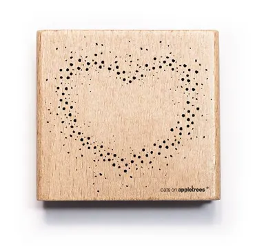 Cats on appletrees Stempel Konfettiherz