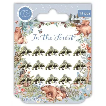 Craft Consortium In The Forest Metal Charms Bear