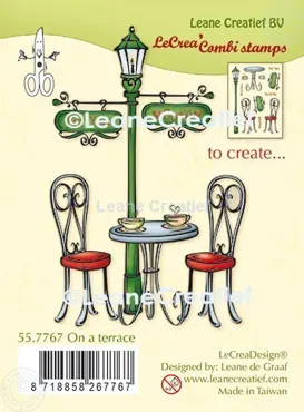 LeCreaDesign® combi clear stamp On a terrace