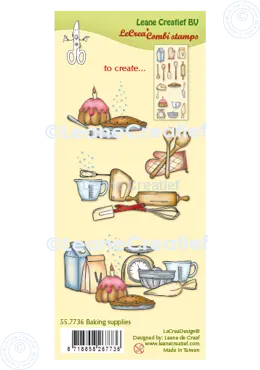 LeCreaDesign® combi clear stamp Baking supplies